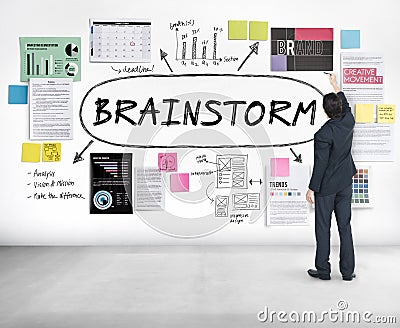 Brainstorm Inspiration Ideas Analysis Concept Stock Photo