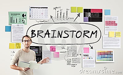 Brainstorm Inspiration Ideas Analysis Concept Stock Photo