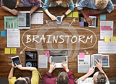 Brainstorm Inspiration Ideas Analysis Concept Stock Photo