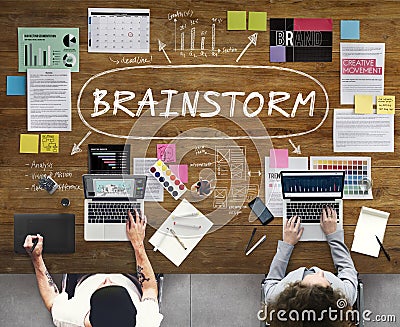 Brainstorm Inspiration Ideas Analysis Concept Stock Photo