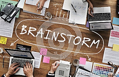 Brainstorm Inspiration Ideas Analysis Concept Stock Photo