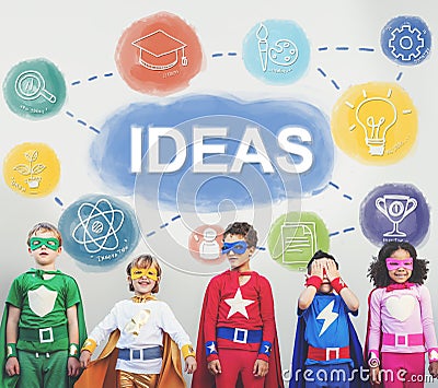 Brainstorm Knowledge Creative Imagine Think Concept Stock Photo