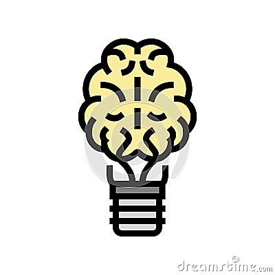 brainstorm light bulb color icon vector illustration Vector Illustration