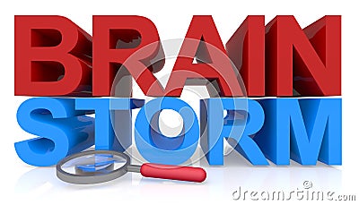 Brainstorm on white Stock Photo