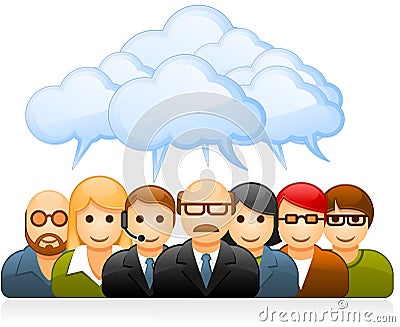 Brainstorming business team Vector Illustration