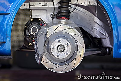 Brake caliper disc brakes Stock Photo