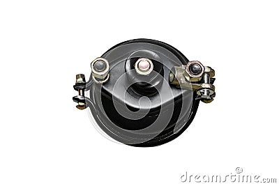 Brake chamber isolated on white Stock Photo