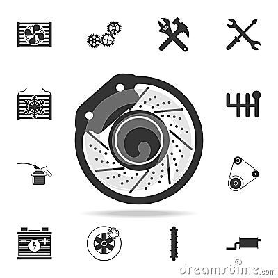 brake disc icon. Detailed set of car repear icons. Premium quality graphic design icon. One of the collection icons for websites, Stock Photo