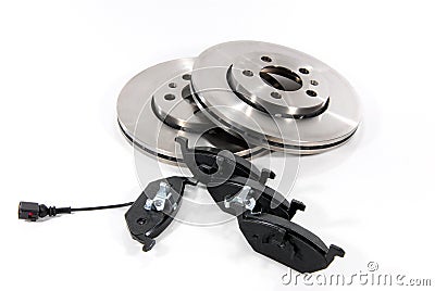 Brake pads and brake discs Stock Photo