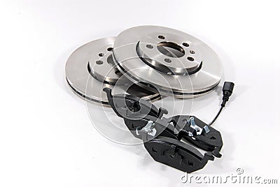 Brake pads and brake discs Stock Photo