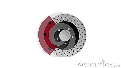 Animation Automotive Brakes, Videos with Included Alpha Channel Stock Video  - Video of pads, animation: 151639313
