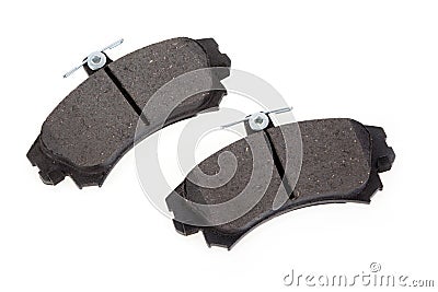 Brake shoes on a white background Stock Photo