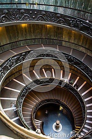 Bramante Spiral Staircase Vatican Museum Rome Editorial Stock Photo
