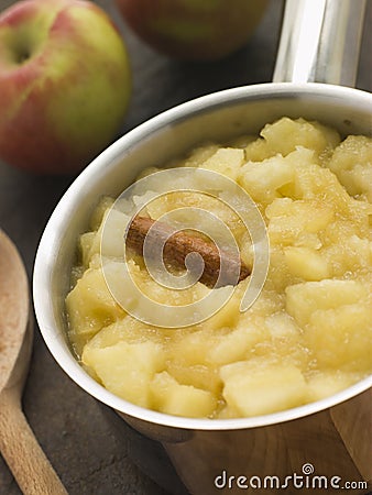 Bramley Apple Sauce Stock Photo