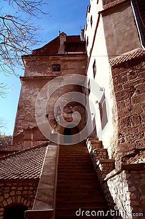 Bran castle entrance Stock Photo