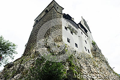 The Bran Castle in Romania. Dracula medieval castle in Carpathians, Transylvania Stock Photo