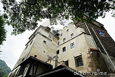 The Bran Castle in Romania. Dracula medieval castle in Carpathians, Transylvania Stock Photo