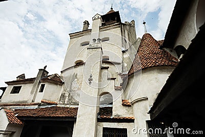 The Bran Castle in Romania. Dracula medieval castle in Carpathians, Transylvania Stock Photo