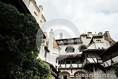 The Bran Castle in Romania. Dracula medieval castle in Carpathians, Transylvania Stock Photo