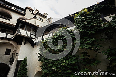 The Bran Castle in Romania. Dracula medieval castle in Carpathians, Transylvania Stock Photo