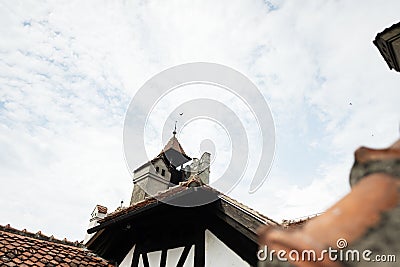 The Bran Castle in Romania. Dracula medieval castle in Carpathians, Transylvania Stock Photo