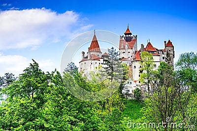 Bran Castle - Romania in Transylvania Stock Photo