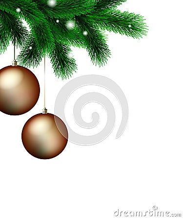 Branch christmas tree Vector Illustration