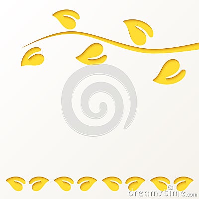 Branch and leaf illustration Vector Illustration