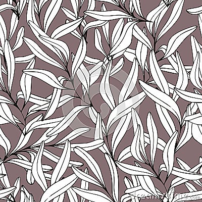 Branches. Hand drawing. Vector seamless pattern for design and decoration Vector Illustration