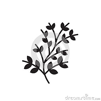 Branches with leaves icon vector sign and symbol isolated on white background, Branches with leaves logo concept Vector Illustration