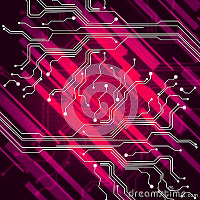 Branching Out Background Shows Programming And Firing Information. Stock Photo