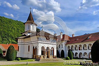 Brancoveanu Monastery in Sambata de Sus, Romania Stock Photo