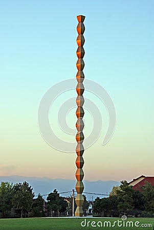 Brancusi: Infinite column Stock Photo