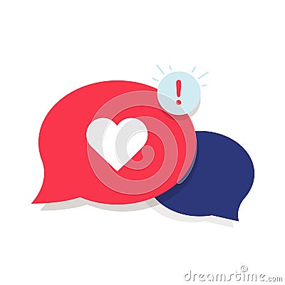 Brand Ambassador Chat Speech Bubble Icon and Influencer Marketing Representative. Love chat or client oriented Stock Photo