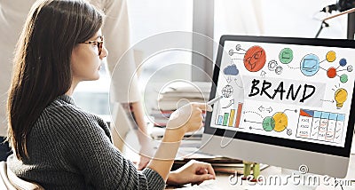 Brand Branding Advertising Trademark Marketing Concept Stock Photo