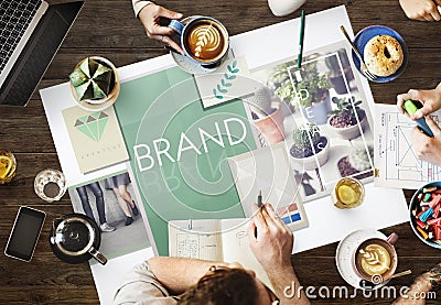 Brand Branding Label Marketing Profile Trademark Concept Stock Photo