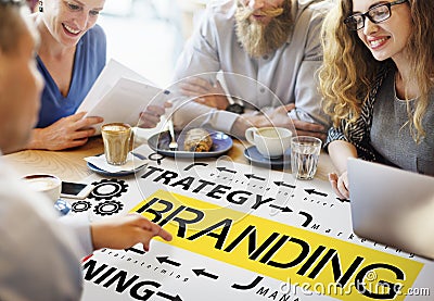 Brand Branding Label Marketing Profile Trademark Concept Stock Photo