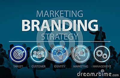 Brand Branding Marketing Commercial Name Concept Stock Photo