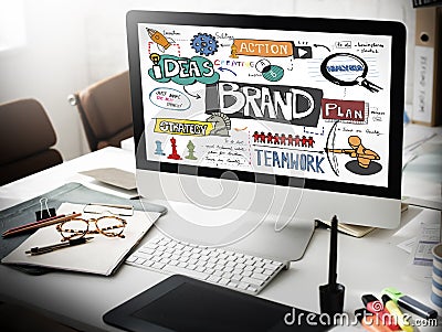 Brand Branding Strategy Marketing Creative Concept Stock Photo