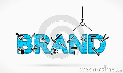 Brand building Vector Illustration