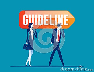 Brand communication guidelines metaphors. Corporate identity concept Vector Illustration