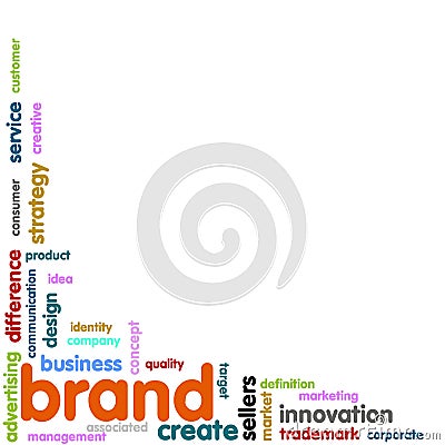 Brand Concept word cloud Stock Photo
