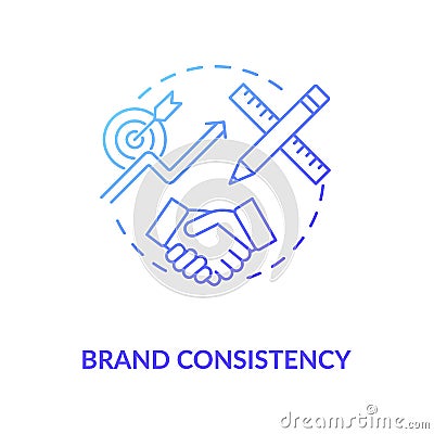 Brand consistency concept icon Vector Illustration