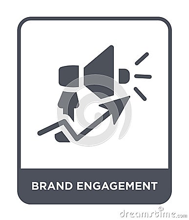 brand engagement icon in trendy design style. brand engagement icon isolated on white background. brand engagement vector icon Vector Illustration