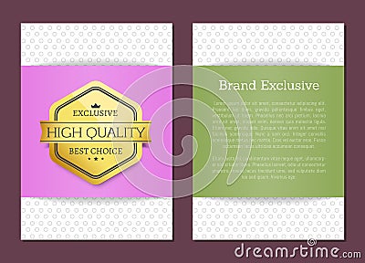 Brand Exclusive Quality Award Premium Brand Seal Vector Illustration