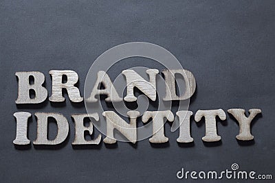 Brand Identity. Business Marketing Words Typography Concept Stock Photo