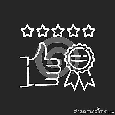 Brand image chalk white icon on black background Vector Illustration