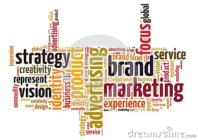 Brand marketing word cloud Stock Photo