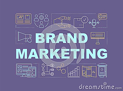 Brand marketing word concepts banner Vector Illustration
