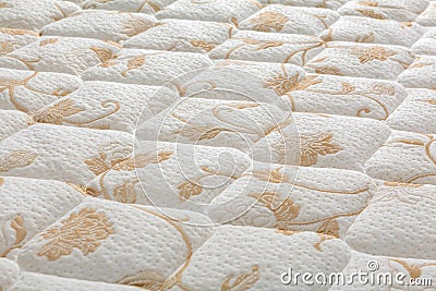 Brand new clean mattress cover surface Stock Photo